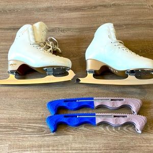 Womens Edea Chorus figure skates with GOLD SEAL BLADES and SKATE GUARDS INCLUDED